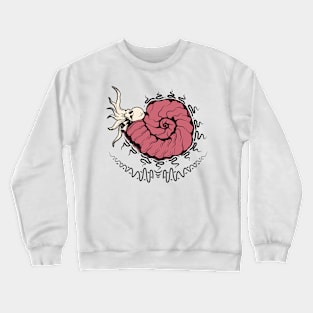 Fossil Skull Design Crewneck Sweatshirt